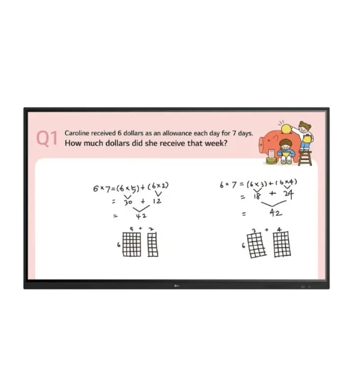 LG 75TR3DJ 75" 4K Interactive Board, Android 8.0, 20-Touch, 60Hz (75TR3DJ-B)