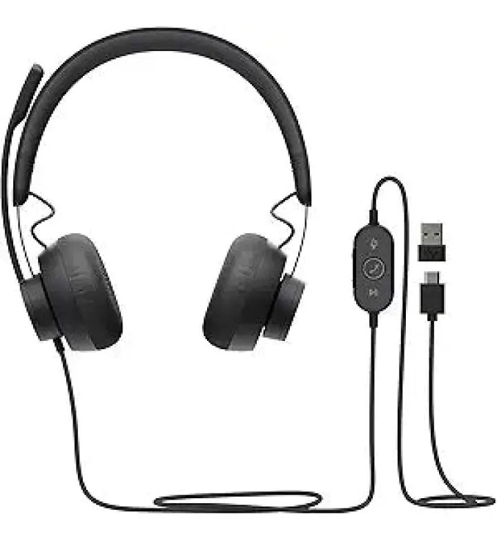Logitech Zone Wired Headset with Noise-Canceling Mic (981-000876)