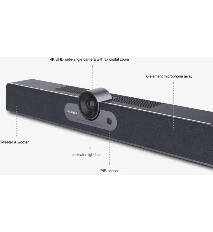 MAXHUB UC S07 4K UHD USB Videobar, 6-Mic Array (UC S07)
