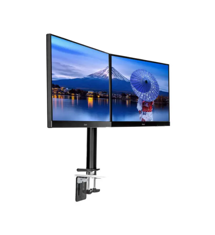 IIYAMA DS1002C-B1 Dual Desk Mount 10"-30" (Clamp, 10kg)