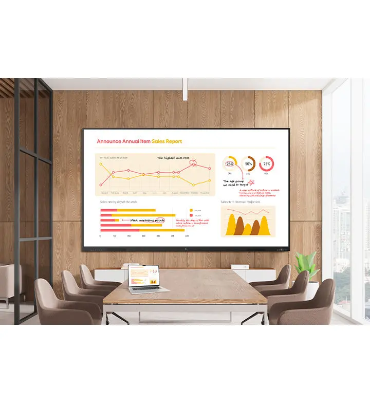 LG CreateBoard Core 75" 4K UHD 40 نقطة لمس تفاعلية (75TR3BQ)
