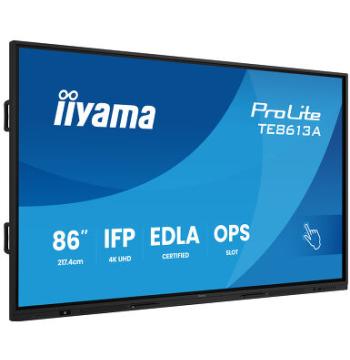 IIYAMA ProLite TE8613A-B1AG 86"‎ شاشة تفاعلية 4K UHD، Google EDLA (TE8613A-B1AG)