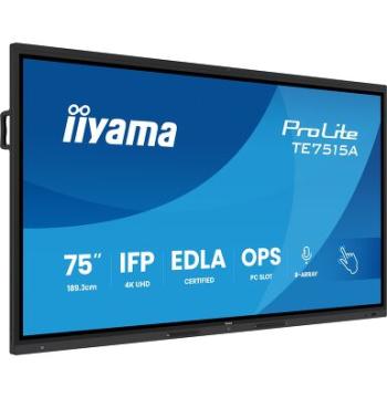 IIYAMA ProLite TE7515A-B1AG 75"‎ شاشة تفاعلية 4K UHD، Google EDLA (TE7515A-B1AG)