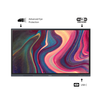 شاشة Specktron UDX 98 بوصة 4K تفاعلية، لمس 50 نقطة، Android 14 (UDX-98S2)