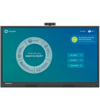 شاشة OneScreen T6 التفاعلية 75 بوصة 4K، Android 8، لمس 20 نقطة (t6-75-1)