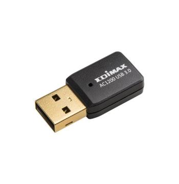 محول Edimax WiFi 5 ثنائي النطاق MU-MIMO USB 3.0، AC1200 (EW-7822UTC)