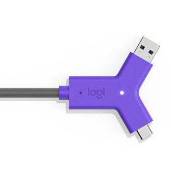 مركز الاتصال Logitech SWYTCH USB-C، 60W، دعم 4K (952-000009)
